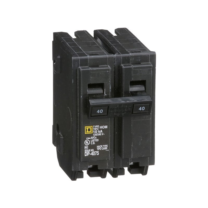 SQUARE D CIRCUIT BREAKER HOM 2P 1IN 40A