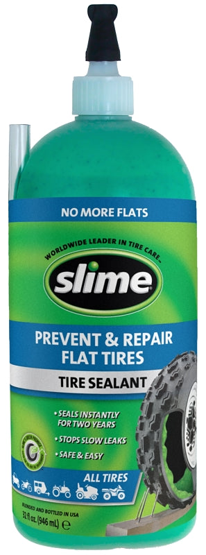 SLIME Slime 10009 Tire Sealant, 946 mL Squeeze Bottle, Liquid, Characteristic AUTOMOTIVE SLIME
