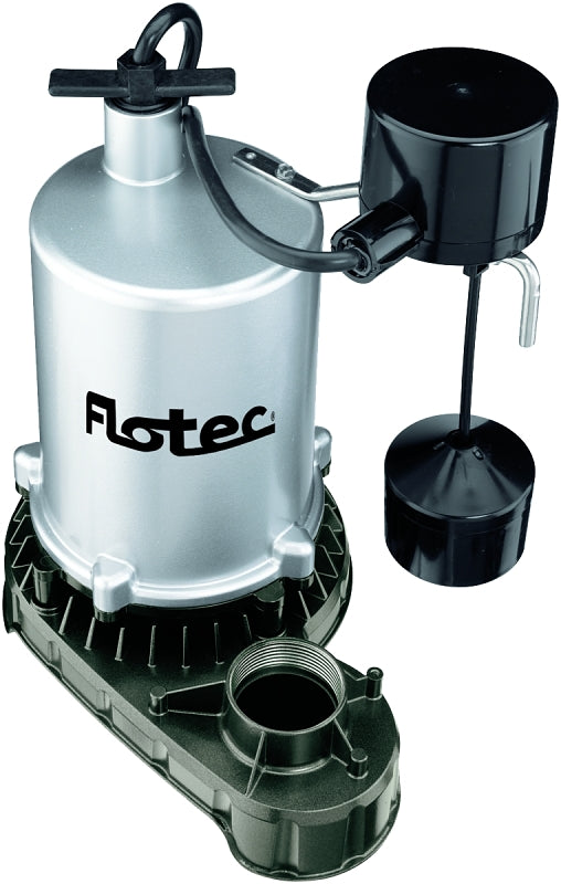 FLOTEC Flotec FPZT7350 Sump Pump, 7.3 A, 115 V, 0.5 hp, 1-1/2 in Outlet, 23 ft Max Head, 1380 gph, Zinc PLUMBING, HEATING & VENTILATION FLOTEC