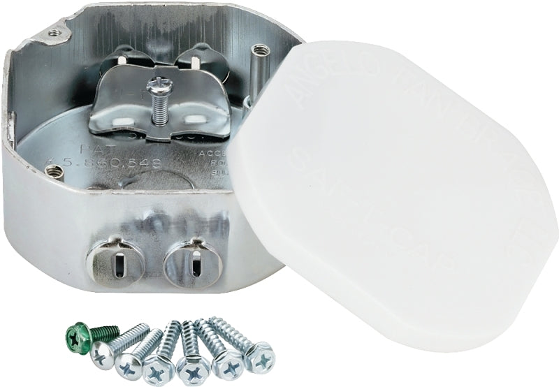 WESTINGHOUSE Westinghouse Saf-T-Box 0105000 Ceiling Fan Box, 3.62 in W, 1-1/2 in D, 3.62 in H, 3 -Knockout