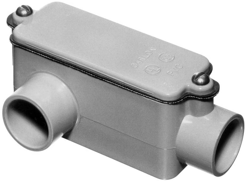 CARLON Carlon E985E-CTN Conduit Body, 3/4 in Hub, 6-9/32 in OAL, PVC ELECTRICAL CARLON
