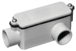 CARLON Carlon E984E-CTN Conduit Body, 3/4 in Hub, 6-9/32 in OAL, PVC, Gray ELECTRICAL CARLON