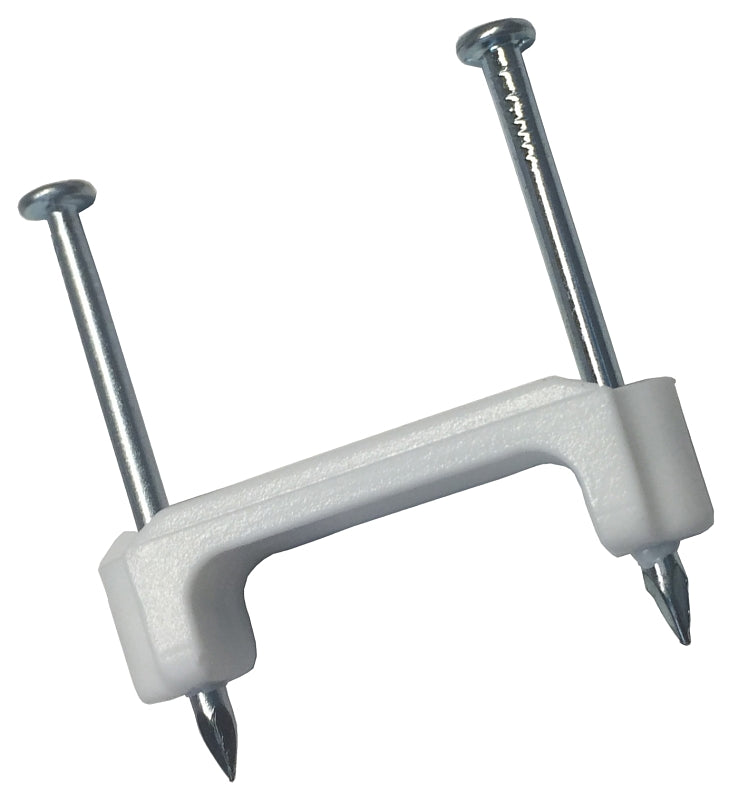 GB Gardner Bender PS-175 Cable Staple, 3/4 in W Crown, 1-1/4 in L Leg, Plastic/Polyethylene, 100 BX ELECTRICAL GB