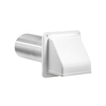 LAMBRO Lambro 222WS Hood Vent, 5-1/2 in W Hood, 5.69 in H Hood, 3 in Duct, Plastic Hood, White Hood PLUMBING, HEATING & VENTILATION LAMBRO