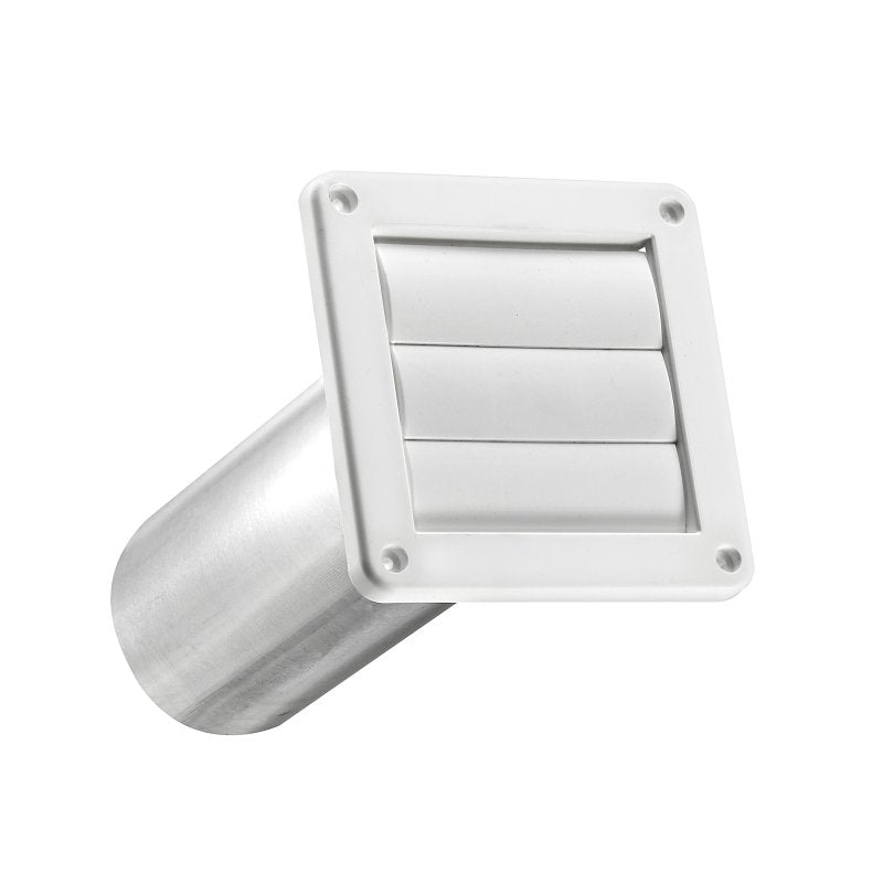 LAMBRO Lambro 267WS Louvered Vent, 5.44 in Dia, 10.63 in L, Plastic, White, Wall Installation PLUMBING, HEATING & VENTILATION LAMBRO
