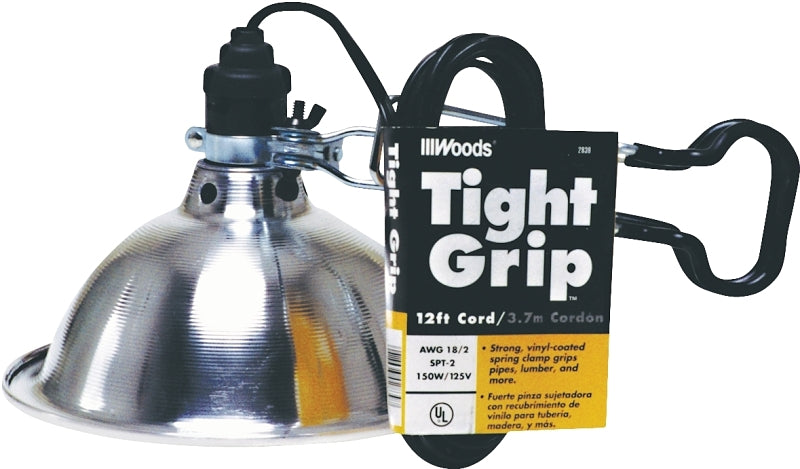 WOODS CCI 2839 Clamp Light, Incandescent Lamp, Black ELECTRICAL WOODS