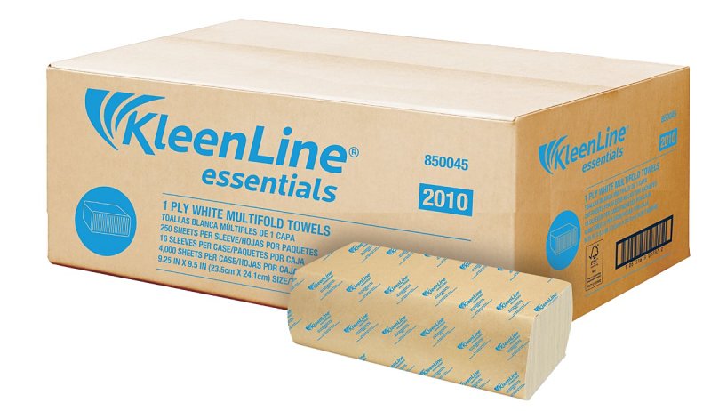 NORTH AMERICAN PAPER Classic 850045 Folded Paper Towel, 9-1/2 in L, 9-1/4 in W, 1-Ply