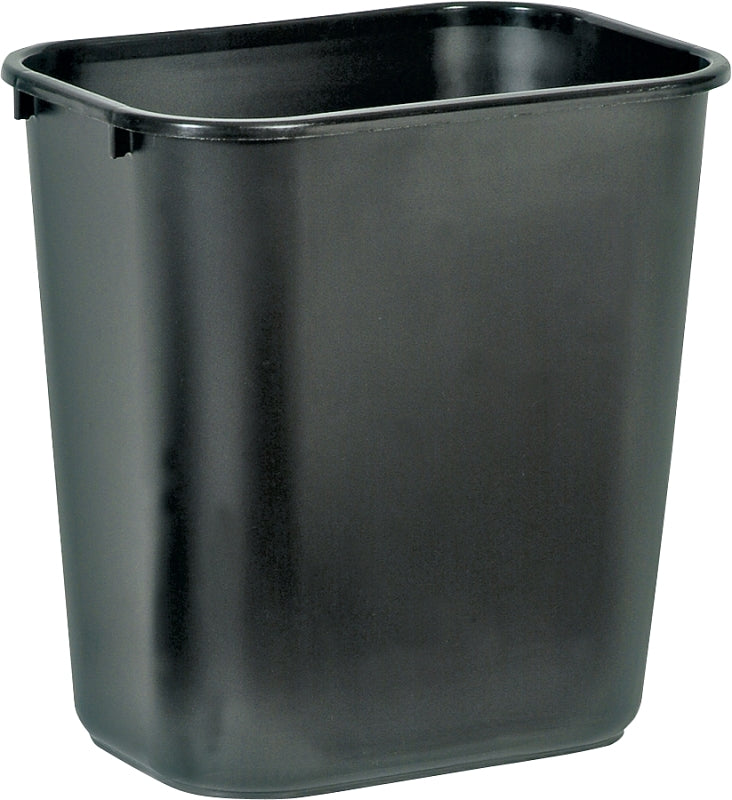 RUBBERMAID Rubbermaid FG295600BLA Waste Basket, 28 qt Capacity, Resin, Black HOUSEWARES RUBBERMAID