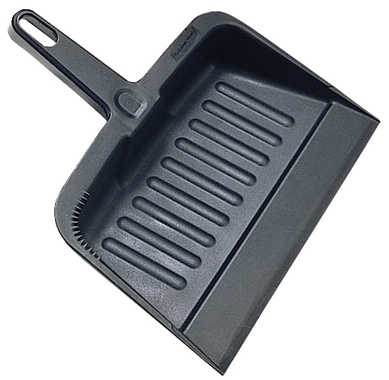 RUBBERMAID Rubbermaid 200500CHAR Dustpan, 12.2 in L, 8.2 in W, Polypropylene, Charcoal CLEANING & JANITORIAL SUPPLIES RUBBERMAID