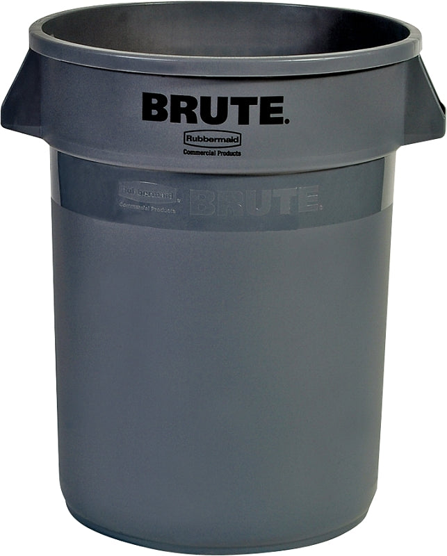 RUBBERMAID Rubbermaid 263200GRAY Trash Container, 32 gal, Polyethylene, Gray
