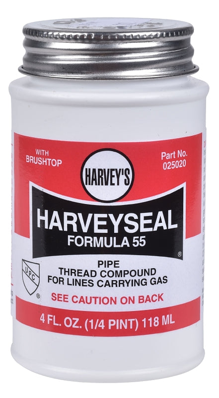 HARVEY Harvey 25020 Pipe Thread Compound, 4 fl-oz Jar, Liquid, Paste, Yellow