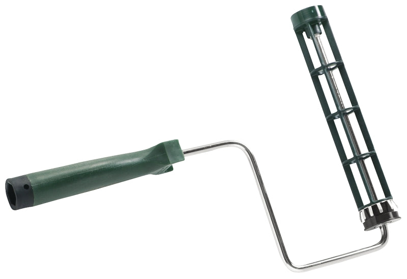 WOOSTER BRUSH Wooster R017-9 Roller Frame, 9 in L Roller, Polypropylene Handle, Threaded Handle, Green Handle PAINT WOOSTER BRUSH