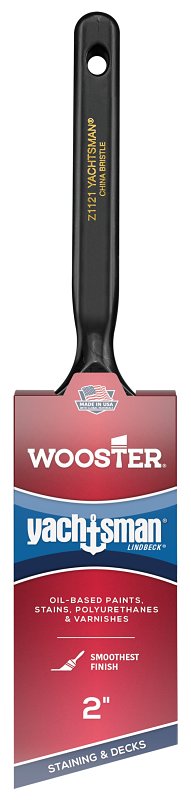WOOSTER BRUSH Wooster Z1121-2 Paint Brush, Black/Natural White, Plastic Handle, 2 in W, 2-7/16 in L Bristle, China Bristle PAINT WOOSTER BRUSH