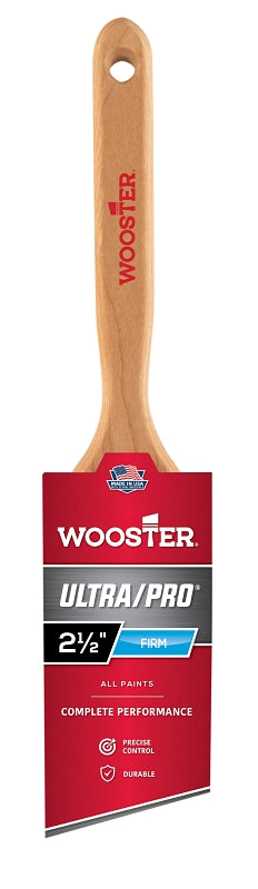 WOOSTER BRUSH Wooster 4174-2-1/2 Paint Brush, 2-1/2 in W, Angular Brush, 2-15/16 in L Bristle, Nylon/Polyester Bristle, Sash Handle PAINT WOOSTER BRUSH