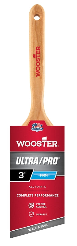 WOOSTER BRUSH Wooster 4174-3 Paint Brush, 3 in W, 3-3/16 in L Bristle, Nylon/Polyester Bristle, Sash Handle PAINT WOOSTER BRUSH