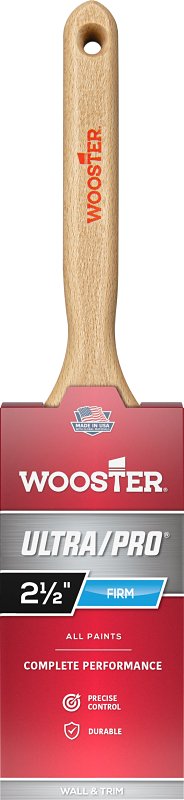 WOOSTER BRUSH Wooster 4175-2-1/2 Paint Brush, 2-1/2 in W, 2-15/16 in L Bristle, Nylon/Polyester Bristle, Flat Sash Handle PAINT WOOSTER BRUSH
