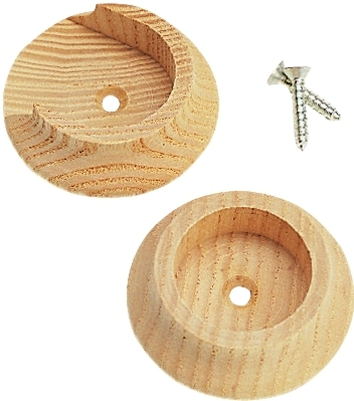 WADDELL Waddell 410DP Closet Pole Socket, For: 1-3/8 in Closet Pole, Hardwood HARDWARE & FARM SUPPLIES WADDELL