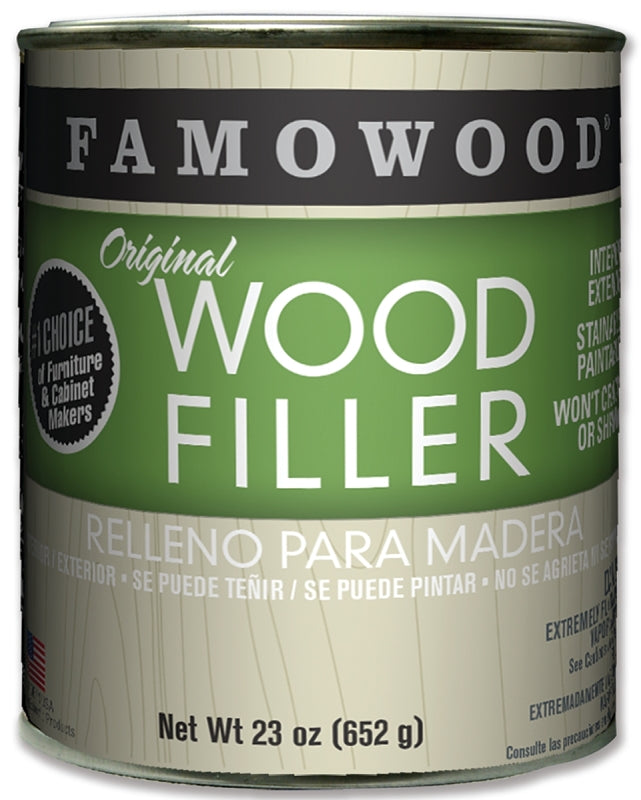 FAMOWOOD Famowood 36021142 Original Wood Filler, Liquid, Paste, Walnut, 24 oz, Can