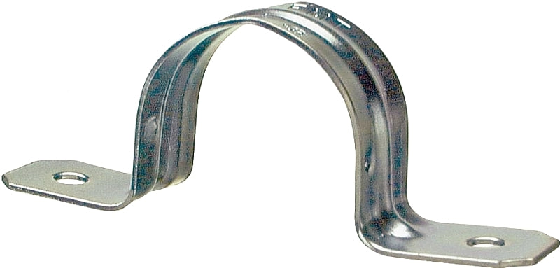 HALEX Halex 26164 2-Hole EMT Conduit Strap, 1-1/4 in, Steel, Galvanized, 4/BAG ELECTRICAL HALEX