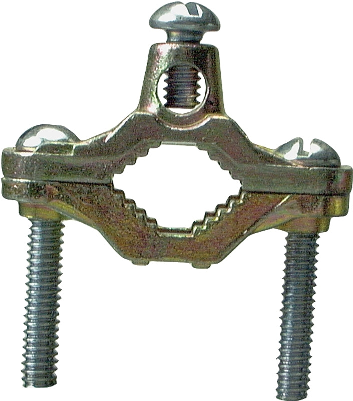 HALEX Halex 36010 Ground Clamp, Clamping Range: 1/2 to 1 in, 10 to 2 AWG Wire, Bronze, 2-5/16 in W x 2-1/2 in H, 1/BAG