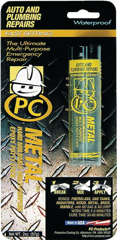 PROTECTIVE COATING Protective Coating PC-METAL 025550 Epoxy Putty, Gray, Solid, 2 oz, Cylinder PAINT PROTECTIVE COATING