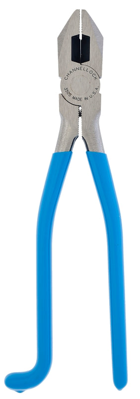 CHANNELLOCK Channellock 350S Iron Workers Plier, 8-3/4 in OAL, Blue Handle, Ergonomic Handle, 1.06 in W Jaw, 1.28 in L Jaw