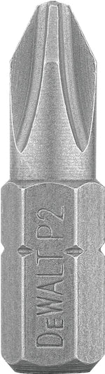 DEWALT DEWALT DW2002 Insert Bit Tip, #2 Drive, Phillips Drive, 1/4 in Shank, Hex Shank, 1 in L, Tool Steel TOOLS DEWALT
