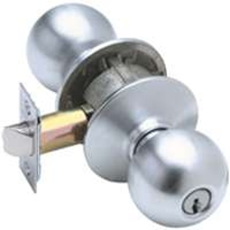 SCHLAGE LOCK Schlage F80CSVORB626 Storeroom Knob, Knob Handle, Satin Chrome, Residential, 2 Grade, C Keyway, 2-3/8, 2-3/4 in Backset HARDWARE & FARM SUPPLIES SCHLAGE LOCK