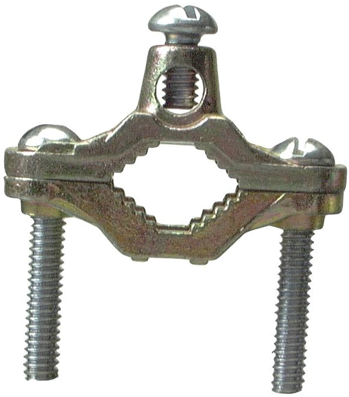 HALEX Halex 36019 Ground Clamp, Clamping Range: 1/2 to 1 in, 10 to 2 AWG Wire, Bronze, 1/BAG