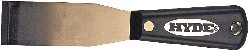 HYDE Hyde Black & Silver Series 2200 Putty Knife, 1-5/16 in W Blade, HCS Blade, Nylon Handle PAINT HYDE