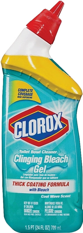 CLOROX Clorox 30620 Clinging Bleach, Gel, Liquid, Bleach, Floral, Herbal, Clear/Green