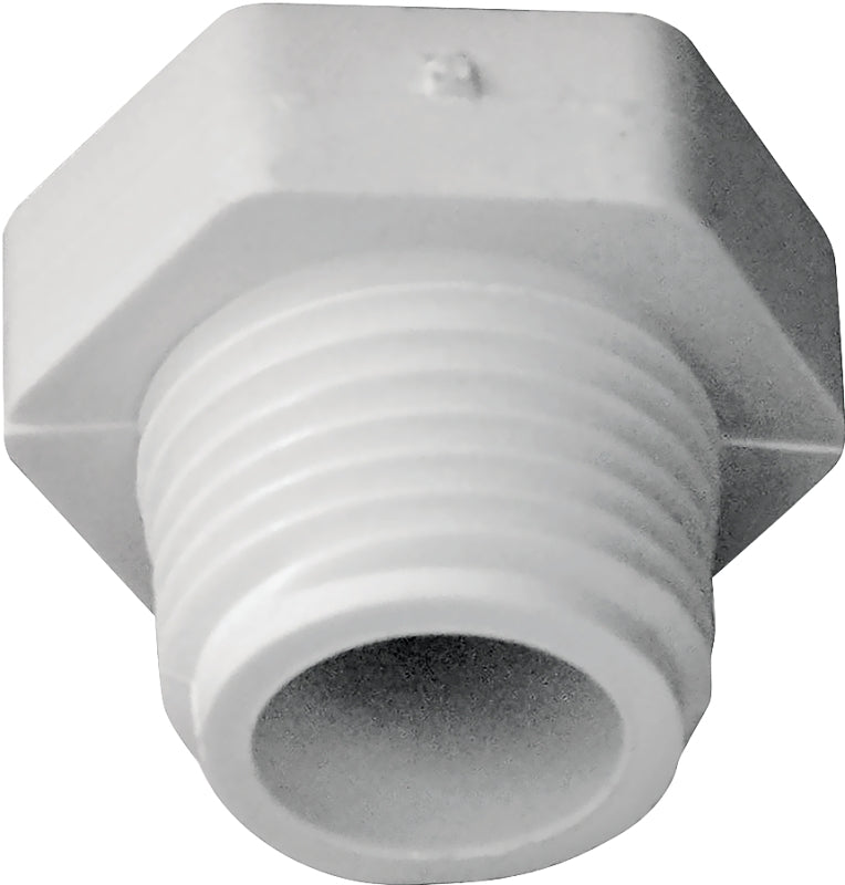 IPEX USA LLC-CANPLAS IPEX 435622 Pipe Plug, 1/2 in, MPT, PVC, White, SCH 40 Schedule LAWN & GARDEN IPEX USA LLC-CANPLAS
