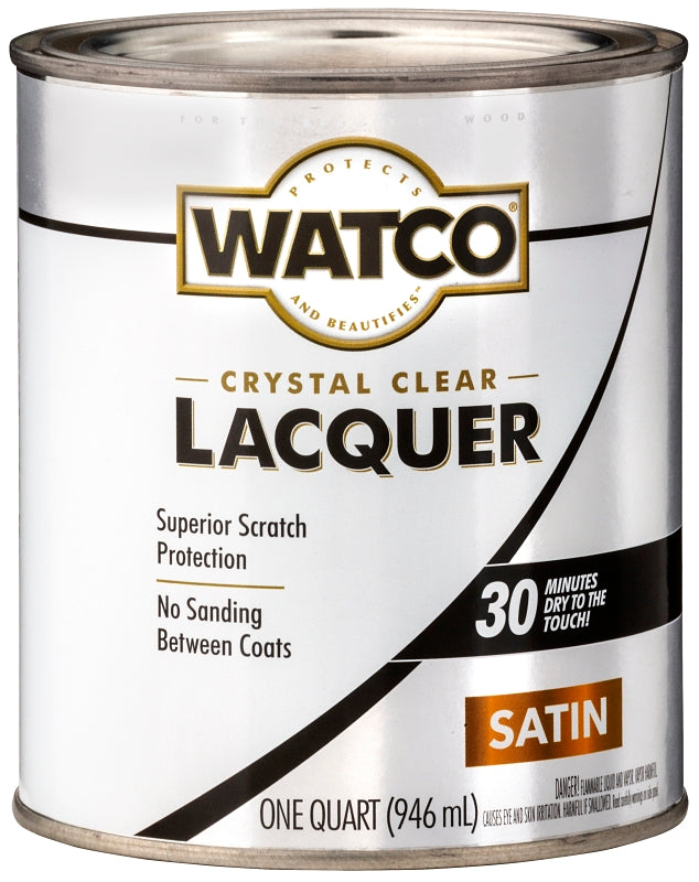 WATCO WATCO 63241 Lacquer, Liquid, Clear, 1 qt, Can PAINT WATCO
