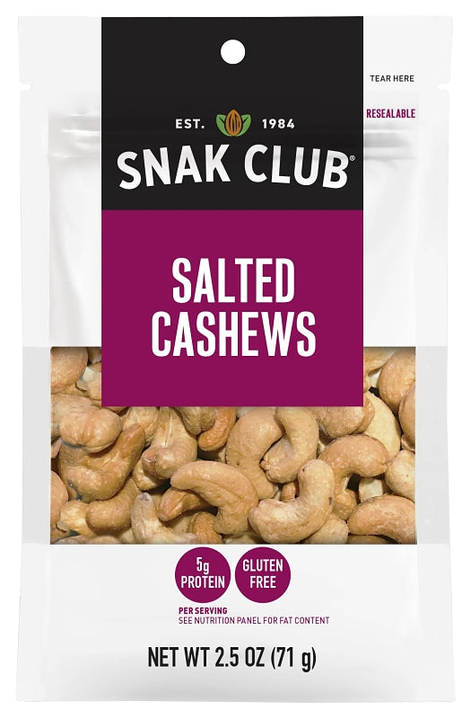 SNAK CLUB Snak Club CSU29330 Salted Cashews, 2.5 oz HOUSEWARES SNAK CLUB