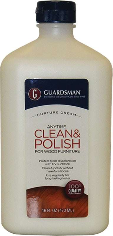 GUARDSMAN Guardsman 461500 Furniture Polish, 16 oz, Bottle, Beige, Liquid, Slight