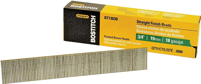 BOSTITCH Bostitch BT1303B Nail, 3/4 in L, 18 Gauge, Steel, Coated, Brad Head, Smooth Shank HARDWARE & FARM SUPPLIES BOSTITCH