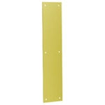 SCHLAGE BUILDERS HARDWARE Schlage C8200B3 Push Plate, Brass, Brass, 15 in L, 3-1/2 in W