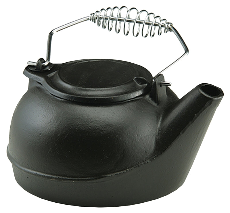 US STOVE US Stove TK-02 Tea Kettle, 3 qt, Spring-Loaded Handle, Iron, Black OUTDOOR LIVING & POWER EQUIPMENT US STOVE