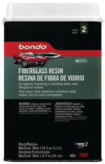 BONDO Bondo 404C Fiberglass Resin, 3 qt Can, Liquid, Pungent Organic AUTOMOTIVE BONDO