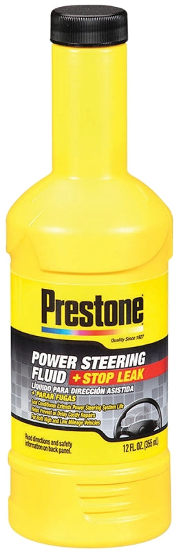 PRESTONE PRODUCTS CORP Prestone AS-262 Power Steering Fluid with Stop Leak Clear Amber, 12 oz Bottle AUTOMOTIVE PRESTONE PRODUCTS CORP