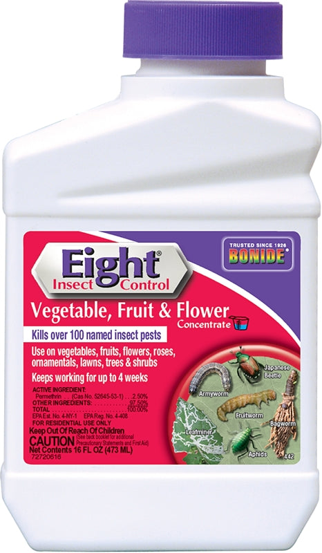 BONIDE Bonide Eight 442 Insect Control, Liquid, Spray Application, 1 pt Bottle LAWN & GARDEN BONIDE