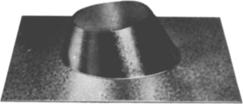 AMERICAN METAL AmeriVent 8FFU Round Flashing, Galvanized Steel