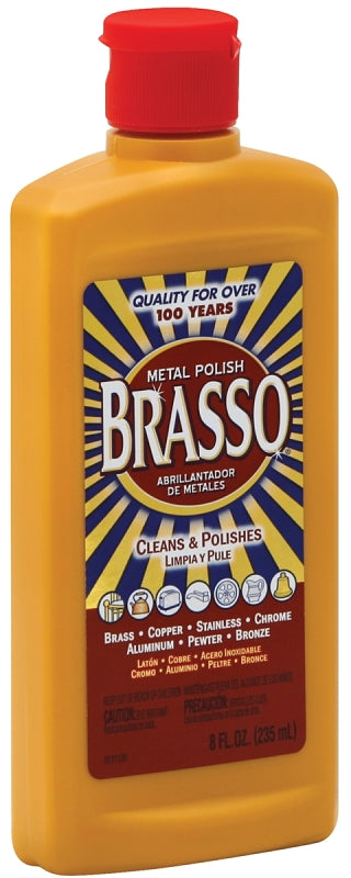 E.H. (US) LLC ACCT 7003 Brasso 2660089334 Polish, 8 oz Bottle, Liquid, Ammonia, Light Tan CLEANING & JANITORIAL SUPPLIES E.H. (US) LLC ACCT 7003