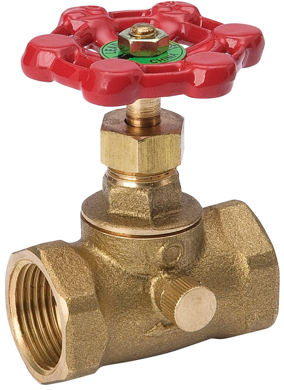 B & K INDUSTRIES Southland 105-103NL Stop and Waste Valve, 1/2 in Connection, FPT x FPT, 125 psi Pressure, Brass Body PLUMBING, HEATING & VENTILATION B & K INDUSTRIES