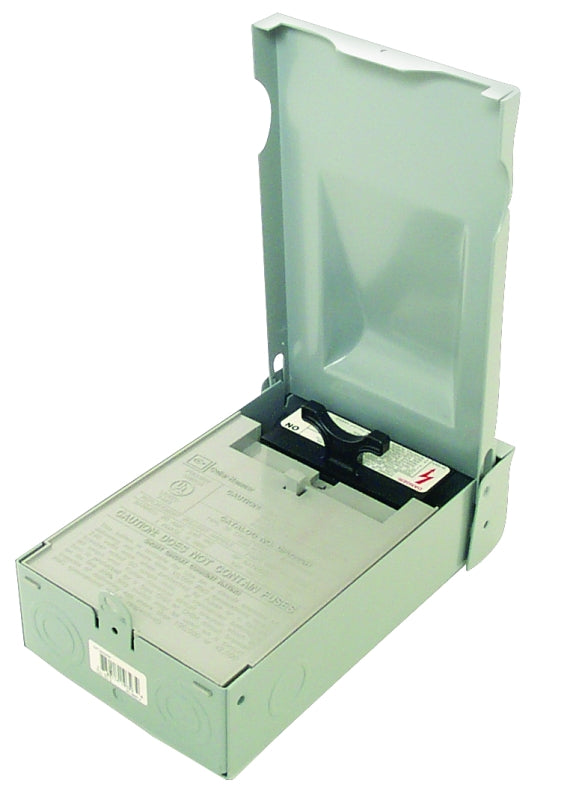 CUTLER-HAMMER Cutler-Hammer DP Series DPU222RP Disconnect Switch, Non-Fused, Pullout, 5.4 in L, 60 A, 120/240 V, Gray