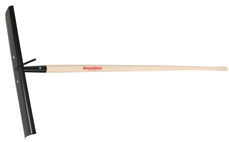 RAZOR-BACK Razor-Back 83154 Concrete Rake with Rebar Hook, 60-1/2 in OAL, Hardwood Handle, Straight Handle, 60 in L Handle