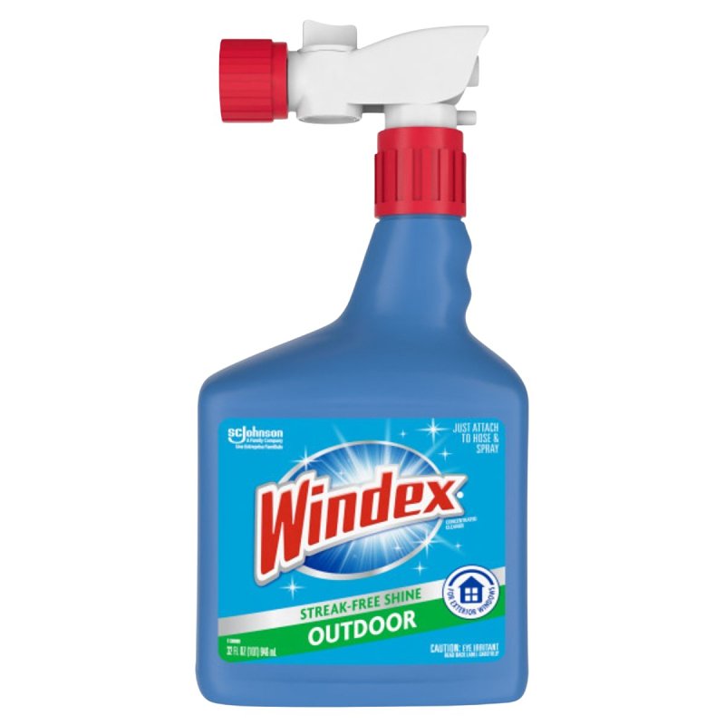 WINDEX Windex 10122 Glass Cleaner, 32 oz Bottle, Liquid, Characteristic, Clear CLEANING & JANITORIAL SUPPLIES WINDEX