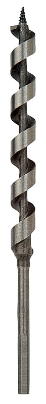 IRWIN Irwin I-100 Series 49908 Power Drill Auger Bit, 1/2 in Dia, 7-1/2 in OAL, Solid Center Flute, 1-Flute, Hex Shank TOOLS IRWIN