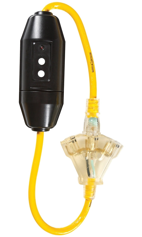 WOODS CCI 2816 Power Block, 2 ft Cable, 6 ft L, 15 A, 125 V, Yellow ELECTRICAL WOODS