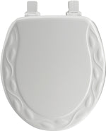 MAYFAIR Mayfair 34EC-000 Toilet Seat, 16-1/2 in L, 14.4 in W, 2 in H, Round, Wood, White, Twist Hinge PLUMBING, HEATING & VENTILATION MAYFAIR